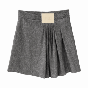 Black linen skirt